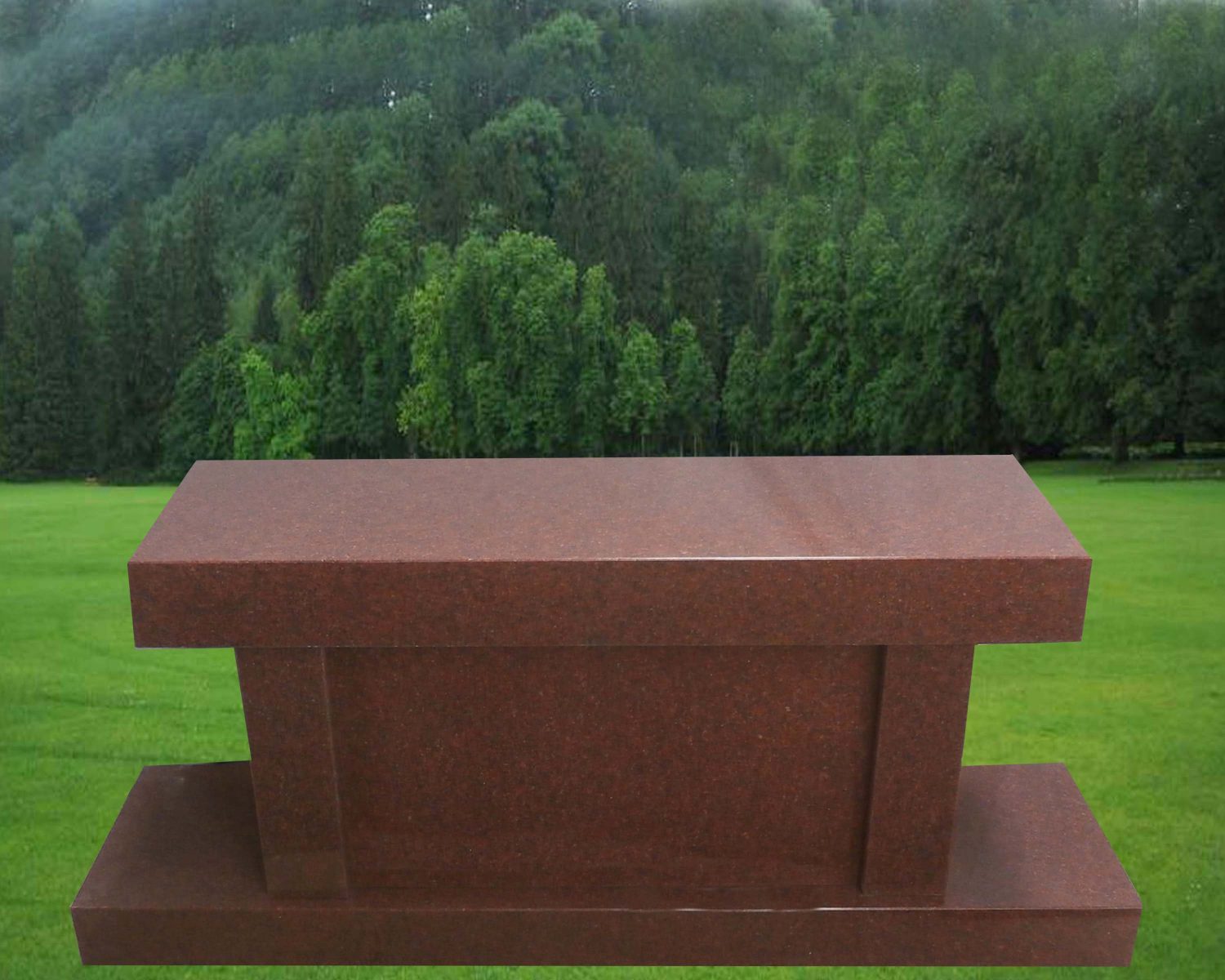 EG-18-70-202 / India Red / Panel Cremation Bench